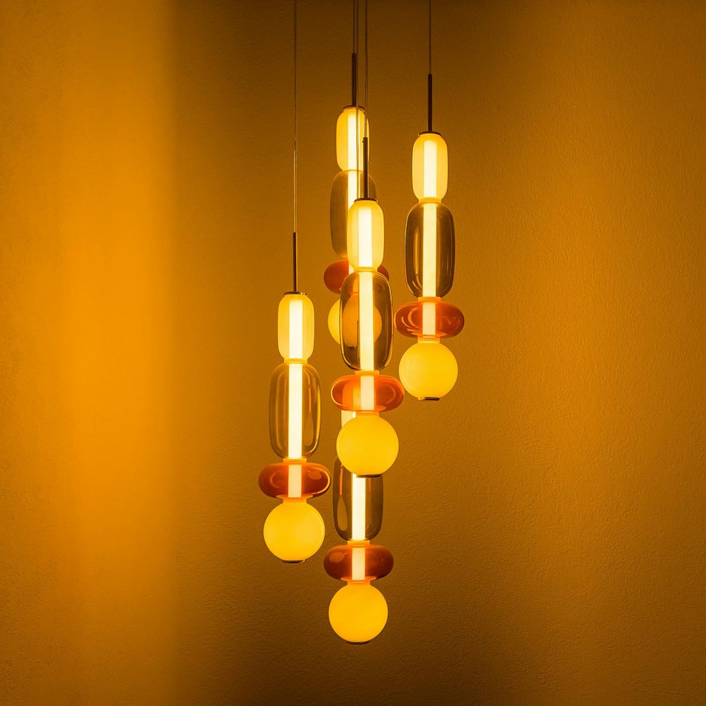 Lámparas de techo o colgantes, para escaleras o comedores de cristal Baudelaire.